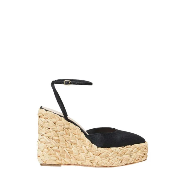 NWT Loeffler Randall Tallulah Black Wedge Womens Espadrille $325 - Size 8.5 EU39